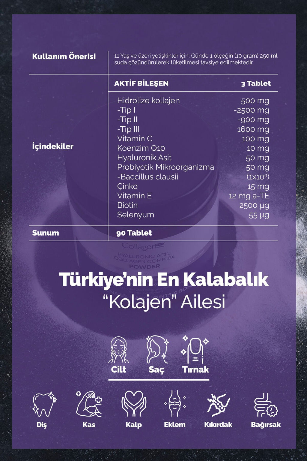 Toz Kolajen Powder 300 g detay 2