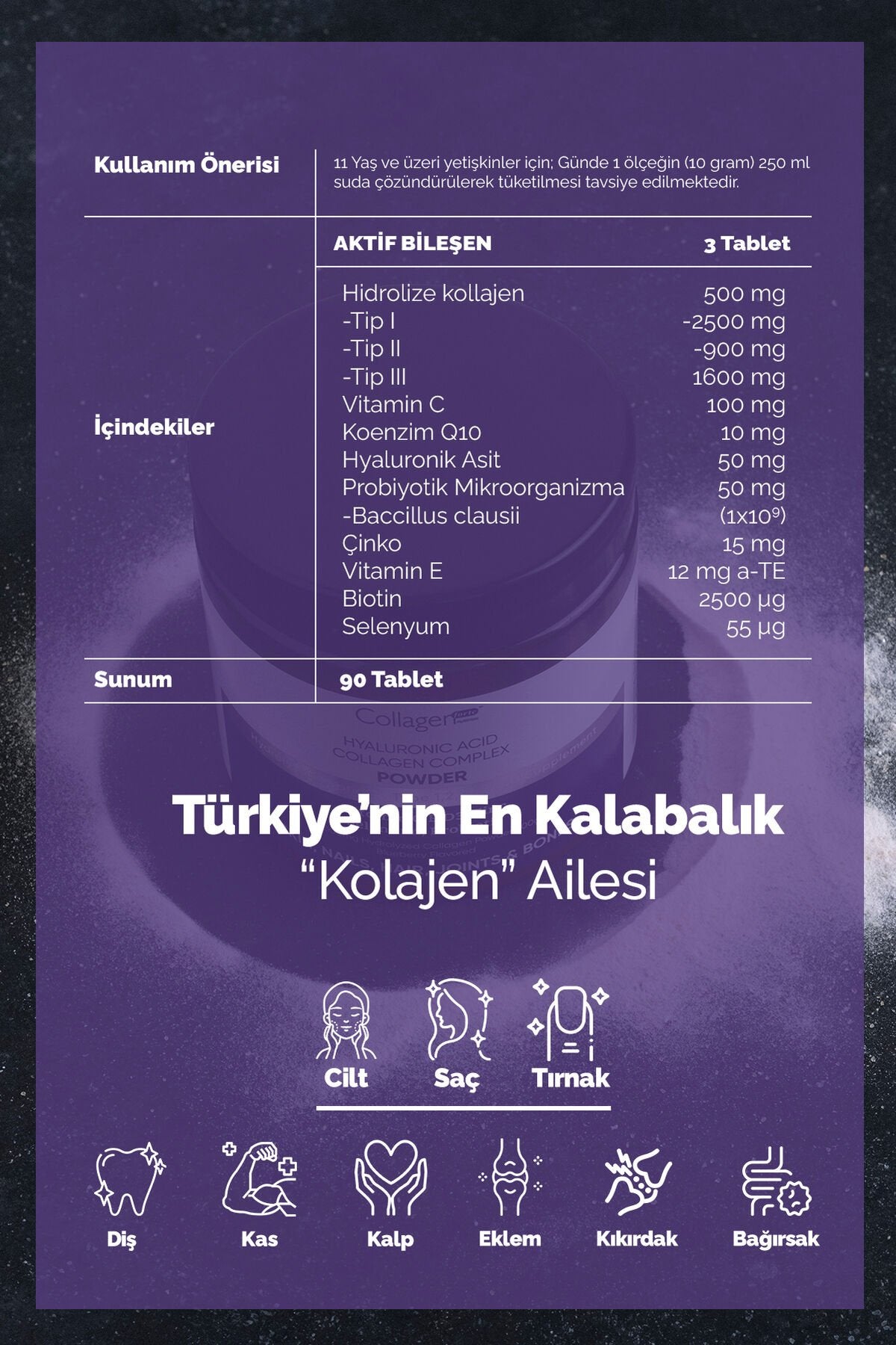 Toz Kolajen Powder 300 g detay 2