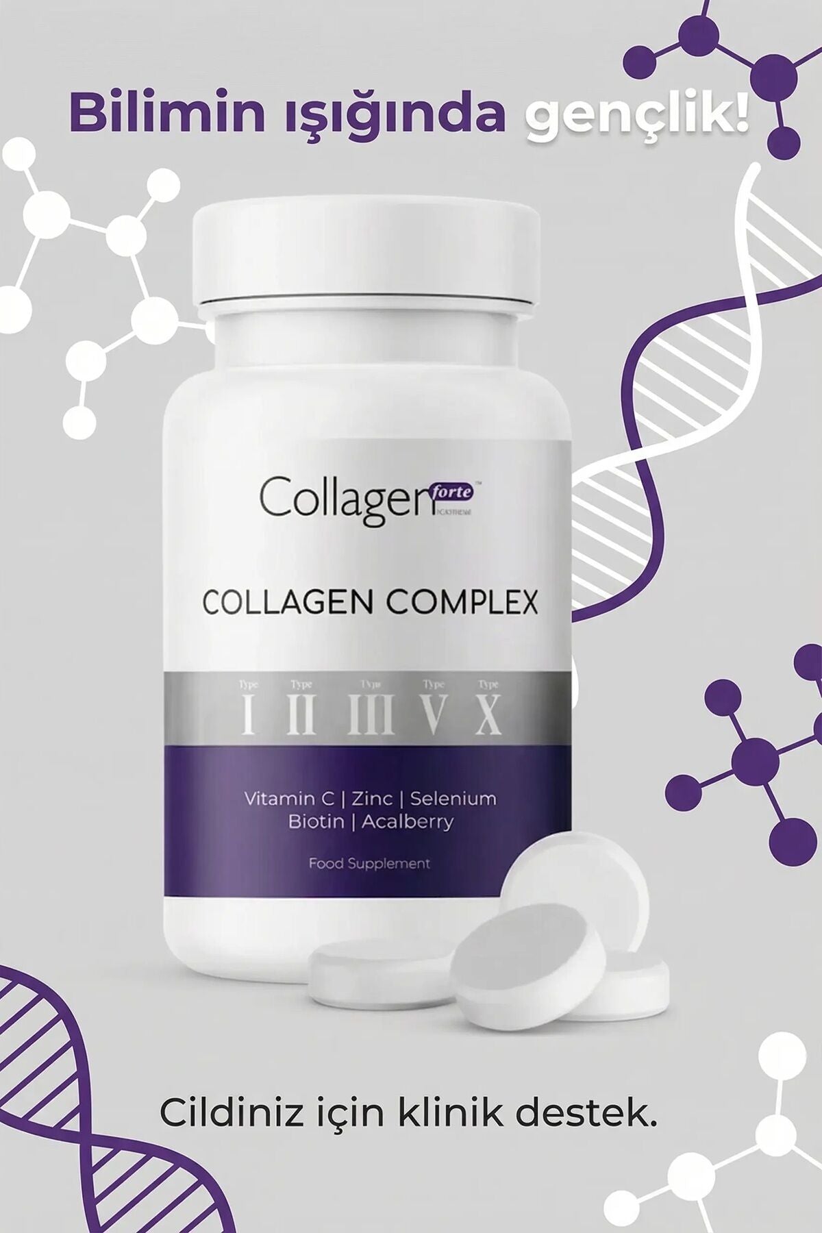 5 Tip Kolajen Complex Lila tablet