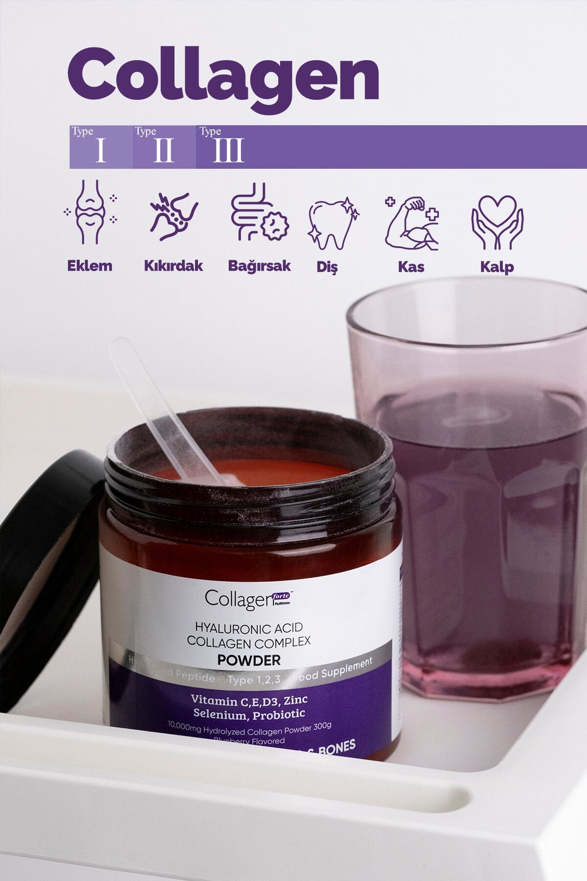 Toz Kolajen Powder 300 g Orman Meyveli