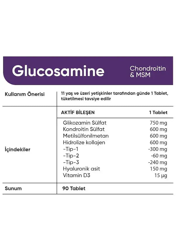 Glukozamin içerik detayı