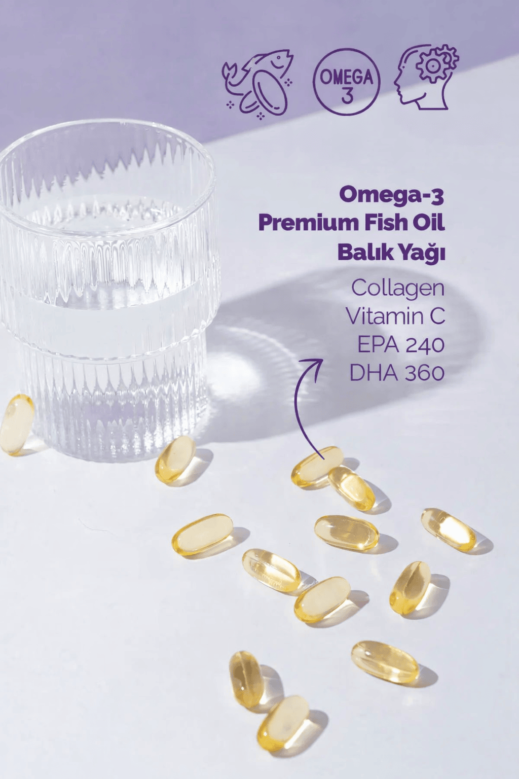 Omega-3 EPA 240 DHA 360 içerik detayı