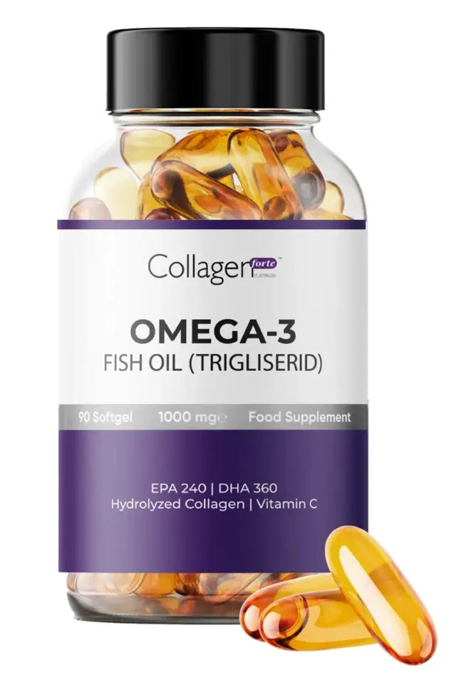 Collagen Forte Omega-3 Premium Fish Oil 1000 mg 90 Softgel