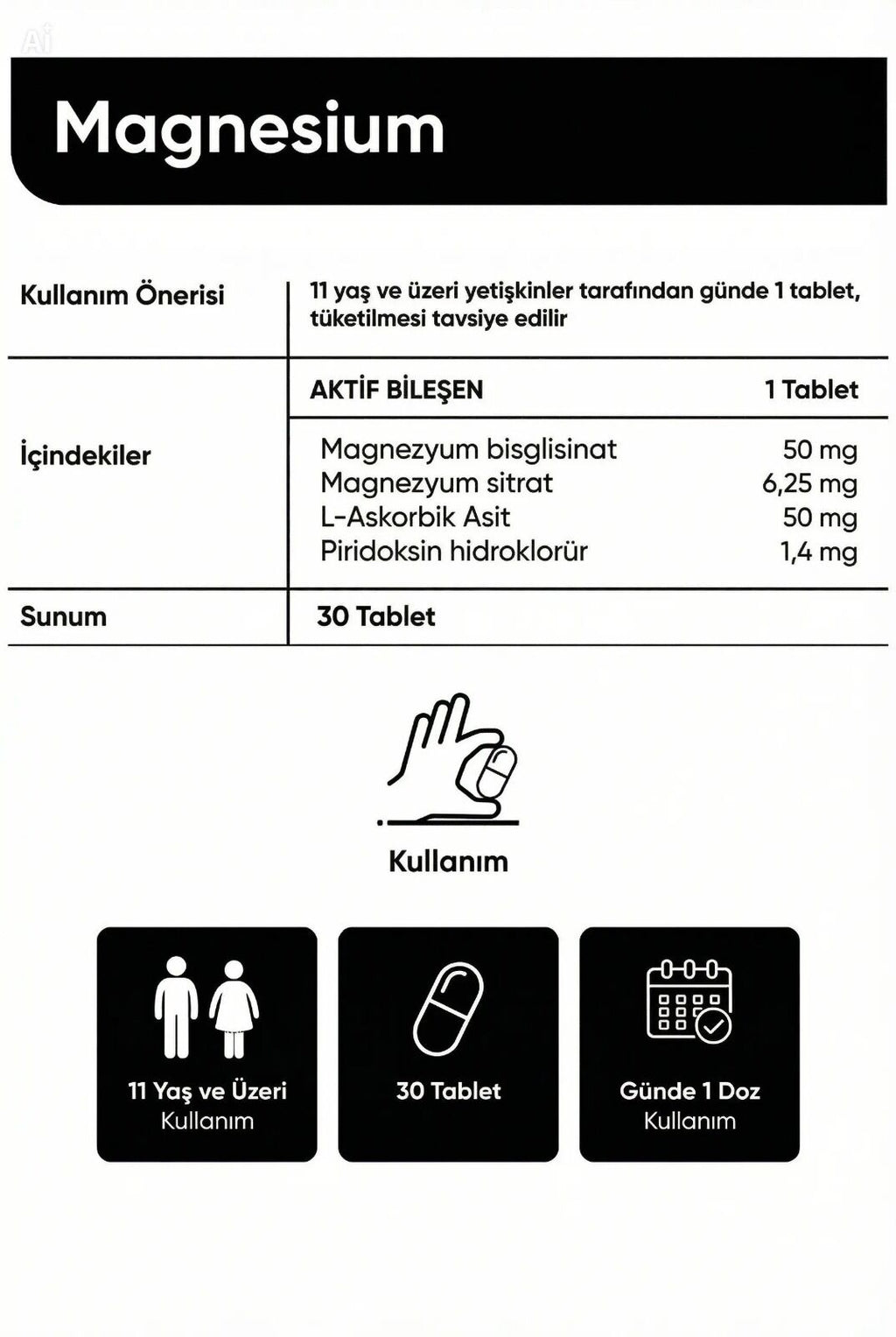 Magnezyum Complex detay 1