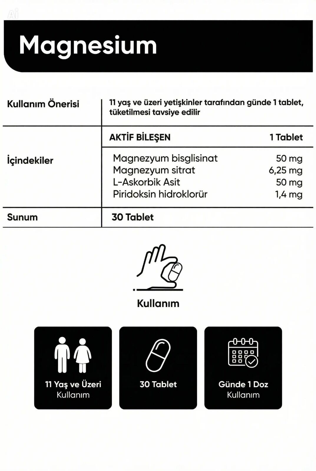 Magnezyum Complex detay 1